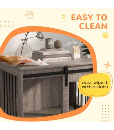 PawHut Dog Crate Furniture with Removable Cushion, for Medium Dogs - Brown