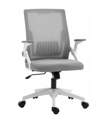 Vinsetto Mesh Office Chair for Home with Lumbar Support, Flip-up Arm, Wheels