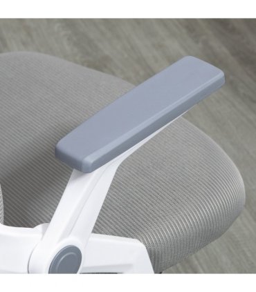 Vinsetto Mesh Office Chair for Home with Lumbar Support, Flip-up Arm, Wheels