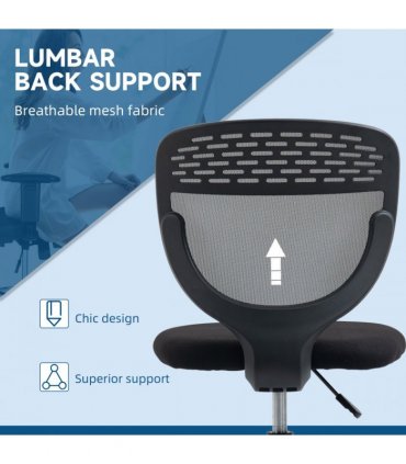 Draughtsman Chair Grey 59L x 59W x 126H cm Vinsetto Tall Office Lumbar Support