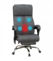 Vinsetto PU Leather Vibration Massage Office Chair with Heat, Footrest, Grey