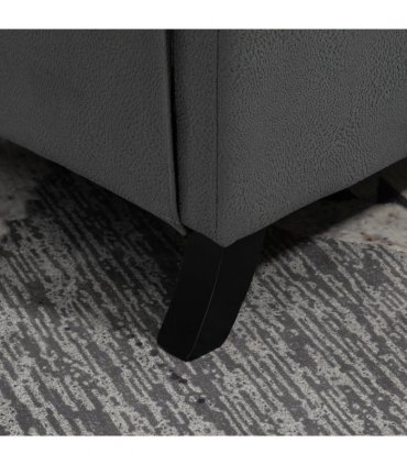 HOMCOM Button Tufted Microfibre Cloth Recliner Armchair for Living Room, Grey