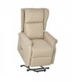 HOMCOM Power Lift Chair for the Elderly Fabric Recliner Armchair w/ Remote Beige
