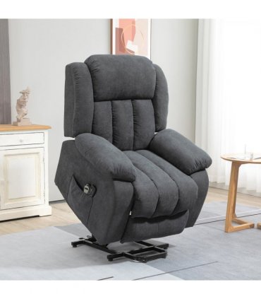 HOMCOM Heavy Duty Riser and Recliner Chair Lift Chair for the Elderly Dark Grey