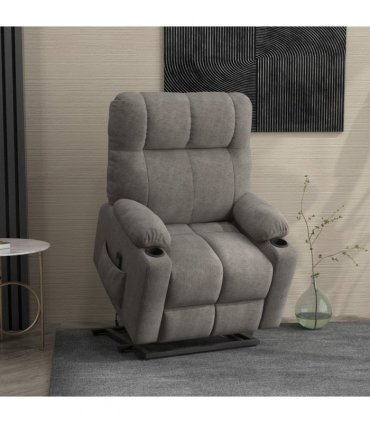 Riser and Recliner Chair Lift Chair for Elderly, Grey, 91L x 95W x 109H cm
