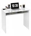 HOMCOM Computer Desk Writing Table Study Workstation Storage High Gloss White
