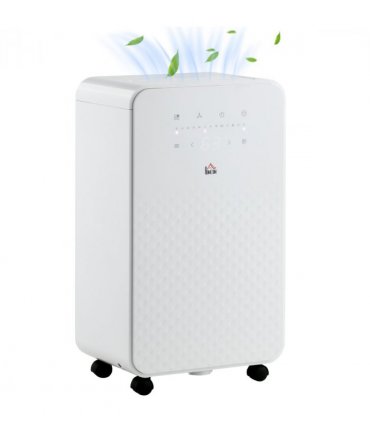 HOMCOM 10L/Day Protable Quiet Air Dehumidifier with Purifier, Timer, 5 Modes