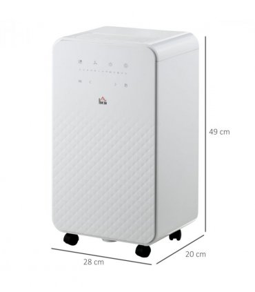 HOMCOM 10L/Day Protable Quiet Air Dehumidifier with Purifier, Timer, 5 Modes