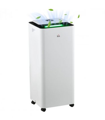 HOMCOM 16L/Day Protable Quiet Air Dehumidifier with Purifier, Timer, 5 Modes