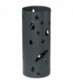 Umbrella Stand Dark Grey Galvanised Steel 17L x 17W x 41H cm Holds 2 Umbrellas
