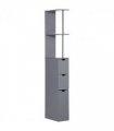 HOMCOM Tall Bathroom Cabinet, Bathroom Storage Cabinet W/ Shelf, Drawers, Grey