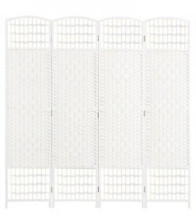 HOMCOM 4 Panel Folding Room Divider, 170cm Freestanding Privacy Screen, White