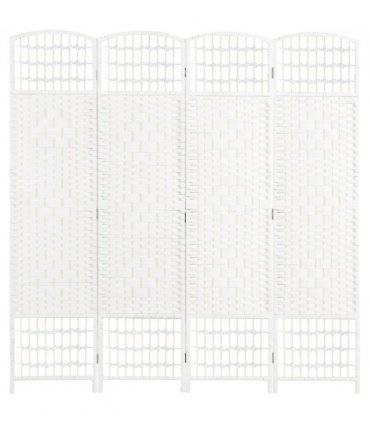 HOMCOM 4 Panel Folding Room Divider, 170cm Freestanding Privacy Screen, White