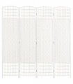 HOMCOM 4 Panel Folding Room Divider, 170cm Freestanding Privacy Screen, White