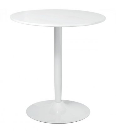 HOMCOM Round Dining Table with Steel Base, Non-slip Pad for Living Room