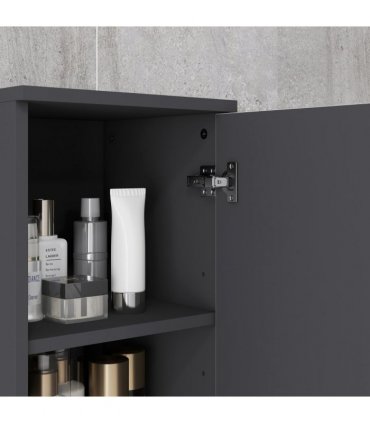 kleankin Tall Bathroom Storage Cabinet, Slim Bathroom Cabinet with Soft Close