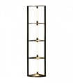 Floor Lamp Black HOMCOM Corner Floor Lamp with Dimmable Warm White LED Light