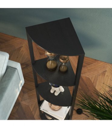 Floor Lamp Black HOMCOM Corner Floor Lamp with Dimmable Warm White LED Light
