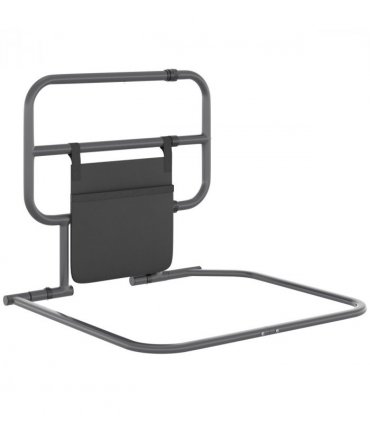 HOMCOM Folding Bed Rail for Elderly Safety Bed Assist Bar w/ Pocket for Adults