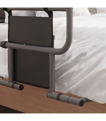 HOMCOM Folding Bed Rail for Elderly Safety Bed Assist Bar w/ Pocket for Adults