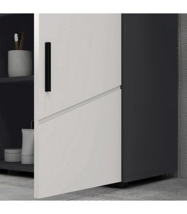 Bathroom Under Sink Cabinet Light Grey 60L x 30W x 60H cm Storage Shelf