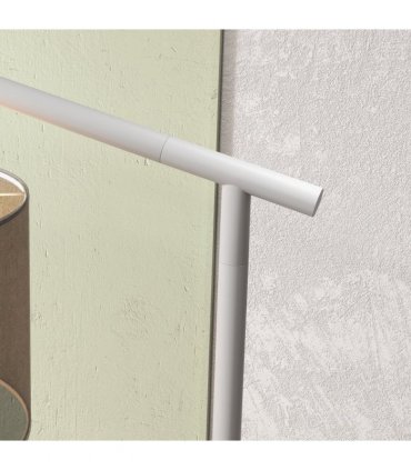 Floor Lamp Metal Grey 63L x 35W x 165H cm with 350� Rotating Lampshade, LED Bulb