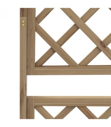 Trellis Planter  Wood Natural wood finish 160L x 55W x 183Hcm Open inner bottom