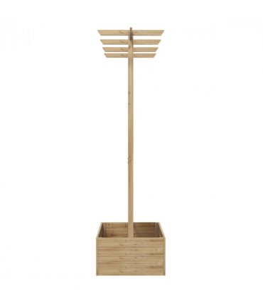 Trellis Planter  Wood Natural wood finish 160L x 55W x 183Hcm Open inner bottom