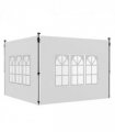 Garden Gazebo Side Panels White Oxford Plastic 295W x 195Hcm 2 Pack