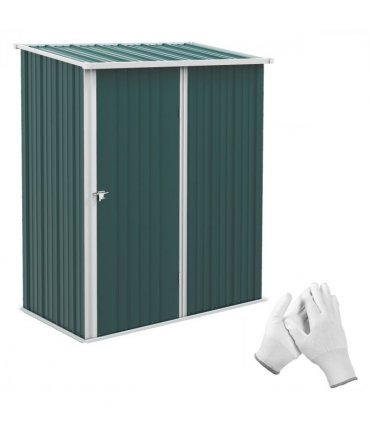 Steel Green 161.5cm x 94.5cm x 196cm Outdoor Storage Shed with Lockable Door