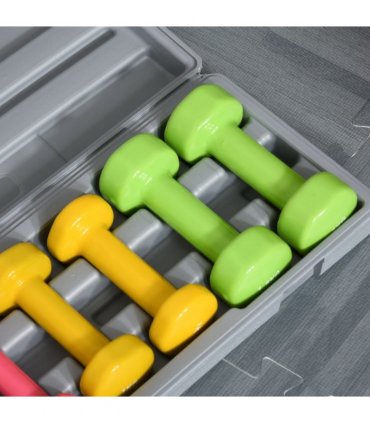 HOMCOM 6kg Dumbbell Fitness Weights Set for Men and Women, Home Gym Workout