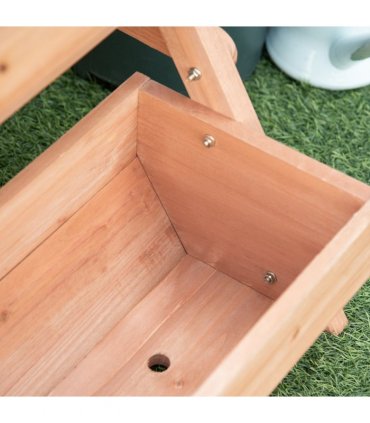 Outsunny 3 Tier Raised Garden Bed Wooden Elevated Planter Box Kit, Brown