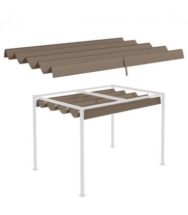 Pergola Sun Shade Cover Roof Replacement Coffee Polyester 286L x 245Wcm