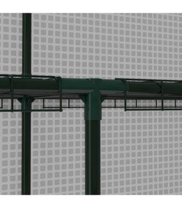 Outsunny Walk-in Outdoor Green House with Door and Mesh Windows, White