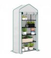 Outsunny Widened Mini Greenhouse 5 Tier Green House, 193H x 90W x 49Dcm, White