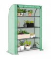 Green Steel Polyethylene 4 Tier Shelves 170H x 120W x 50Dcm Mini Green House