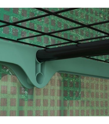 Green Steel Polyethylene 4 Tier Shelves 170H x 120W x 50Dcm Mini Green House
