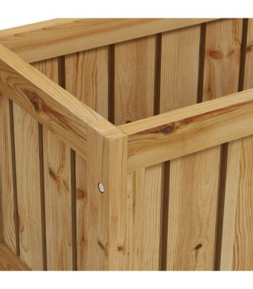 Outsunny Wooden Trellis Planter, Raised Garden Bed with Wheels and Bed Liner