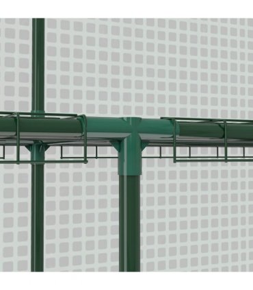 Outsunny Walk-in Outdoor Green House with Door and Mesh Windows, Green