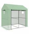 Greenhouse Green Steel Polyethylene resistant cover Mesh windows Steel