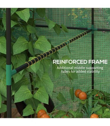 Greenhouse Green Steel Polyethylene resistant cover Mesh windows Steel