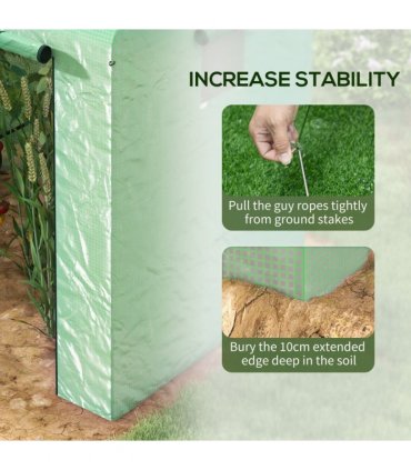 Greenhouse Green Steel Polyethylene resistant cover Mesh windows Steel