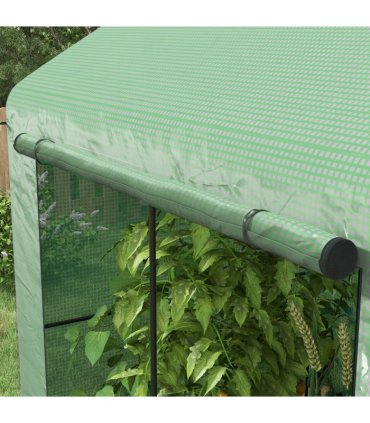 Greenhouse Green Steel Polyethylene resistant cover Mesh windows Steel