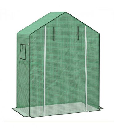 Outsunny PE Greenhouse Cover Replacement with Door and Mesh Windows, Green