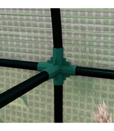 Outsunny Tomato Greenhouse with 2 Roll-up Doors and 4 Mesh Windows, Green