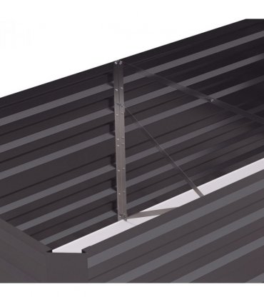 Outsunny Galvanised Steel Outdoor Raised Bed w/ Reinforced Rods, Dark Grey