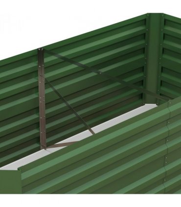 Outsunny Galvanised Steel Outdoor Raised Bed w/ Reinforced Rods, Green