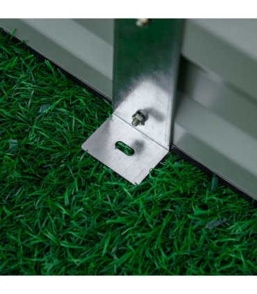 Outsunny Galvanised Raised Garden Bed Metal Planter Box with Open Bottom, Grey