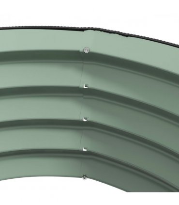 Outsunny Set of 2 Raised Garden Bed Metal Planter Box with Safety Edging, Green