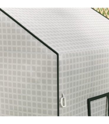 Outsunny PE Greenhouse Cover Replacement with Door and Mesh Windows, White